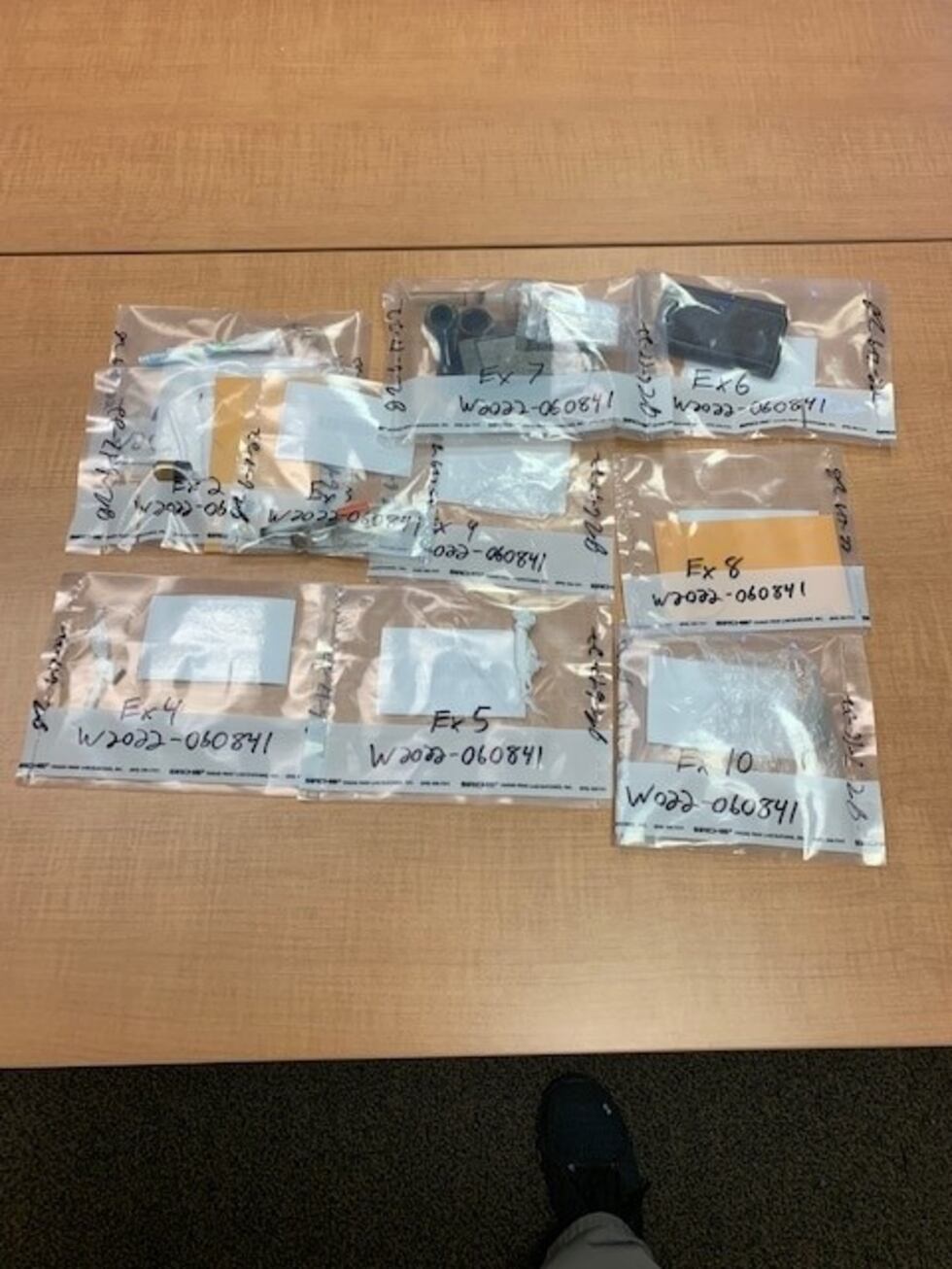 Officers located several bags of suspected methamphetamine and drug paraphernalia.