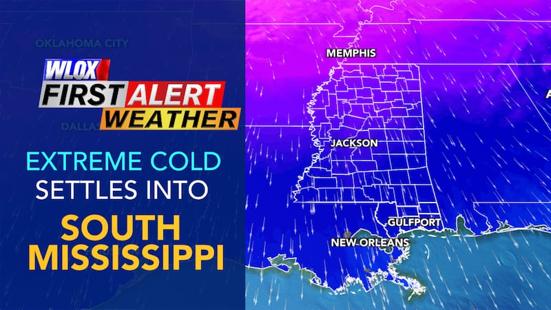 Extreme cold settles into South Mississippi