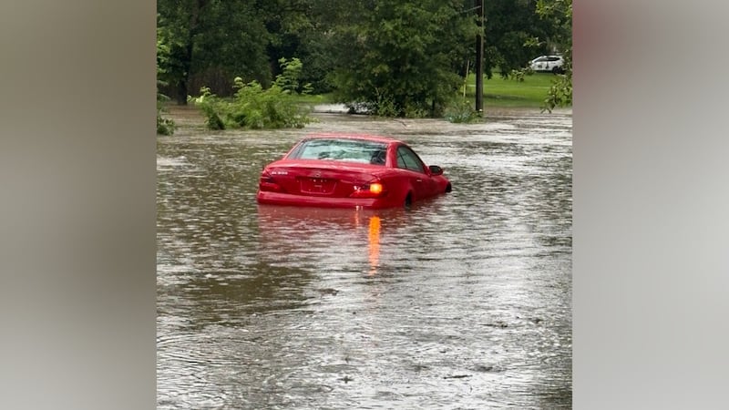 Heavy rainfall has flooded several streets in Wiggins, and officials have barricaded multiple...