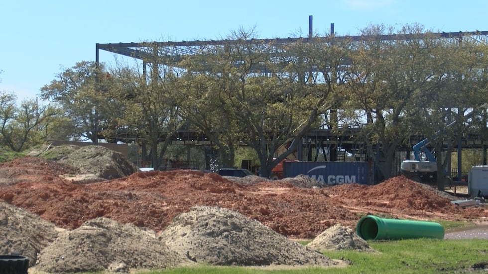 The construction site of the Mississippi Cyber and Technology Center.