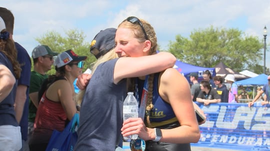 Athletes say it’s the support from the crowd and each other that pushes them across the finish...