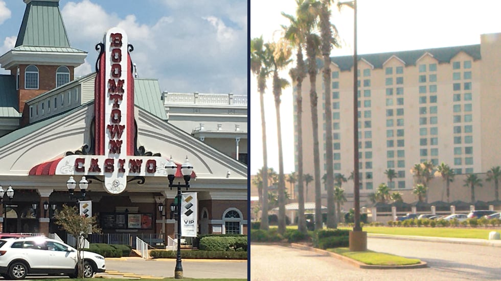 Boomtown Casino in Biloxi and Hollywood Casino in Bay St. Louis.