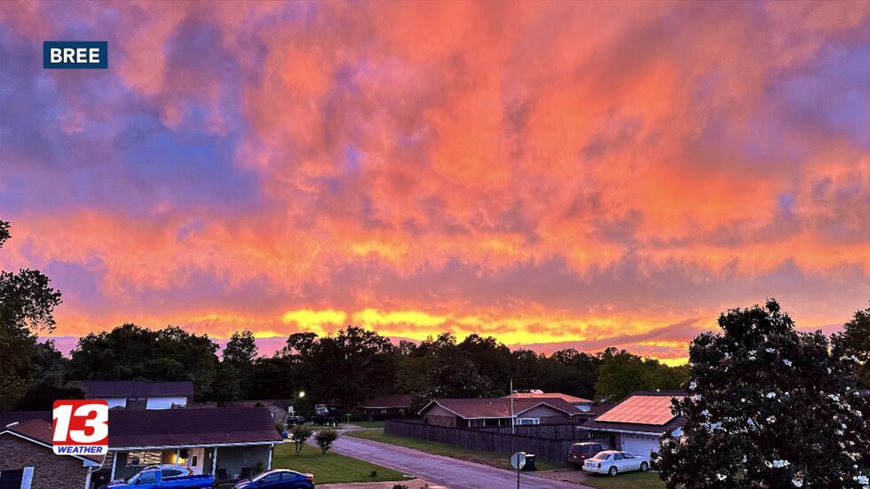 Double R Mississippi Double rainbow dazzles in South Mississippi sky amid fiery sunset