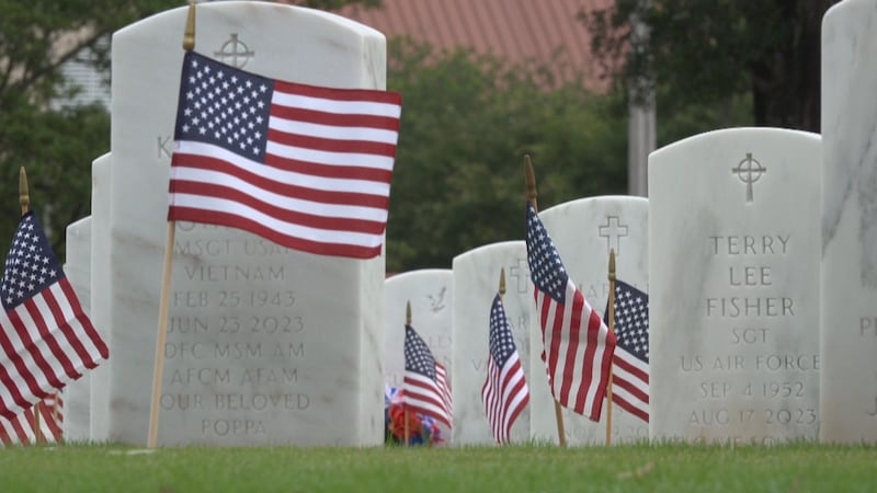 Hundreds of people turned out early, walking row by row to pay respect to the men and women...