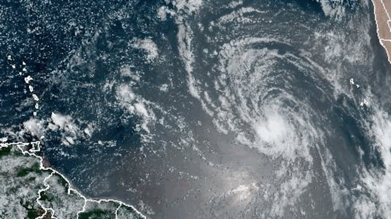 Tropical Storm Dolly formed in the Atlantic Ocean Thursday morning.
