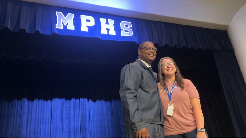 Stallworth, a Moss Point native and former student, surprised his former high school with an...