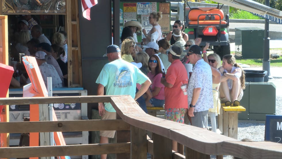 Visitors enjoying Bay St. Louis