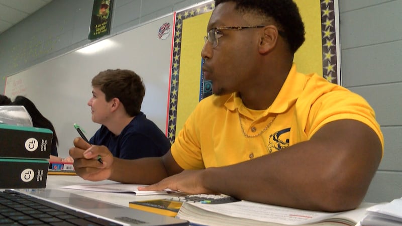 Gautier High School's Chris Chandler excels in the classroom. He says math is his favorite...