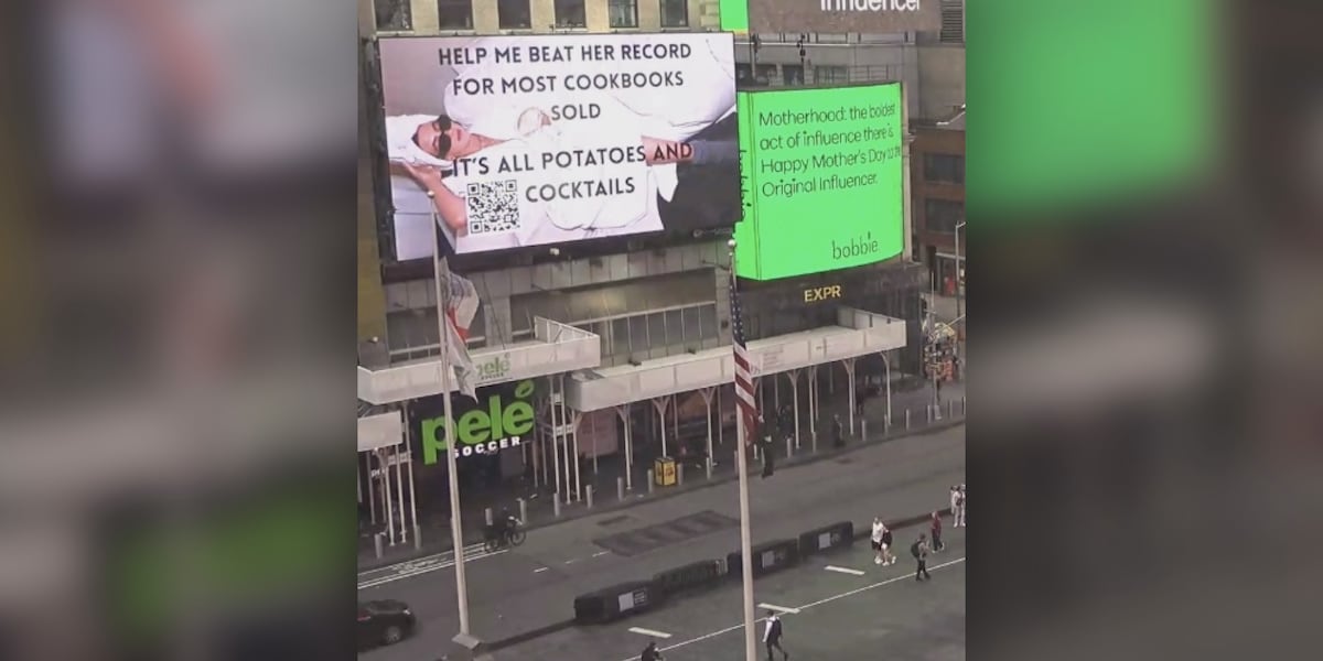 Local content creator pays $250 for advertisement in Times Square