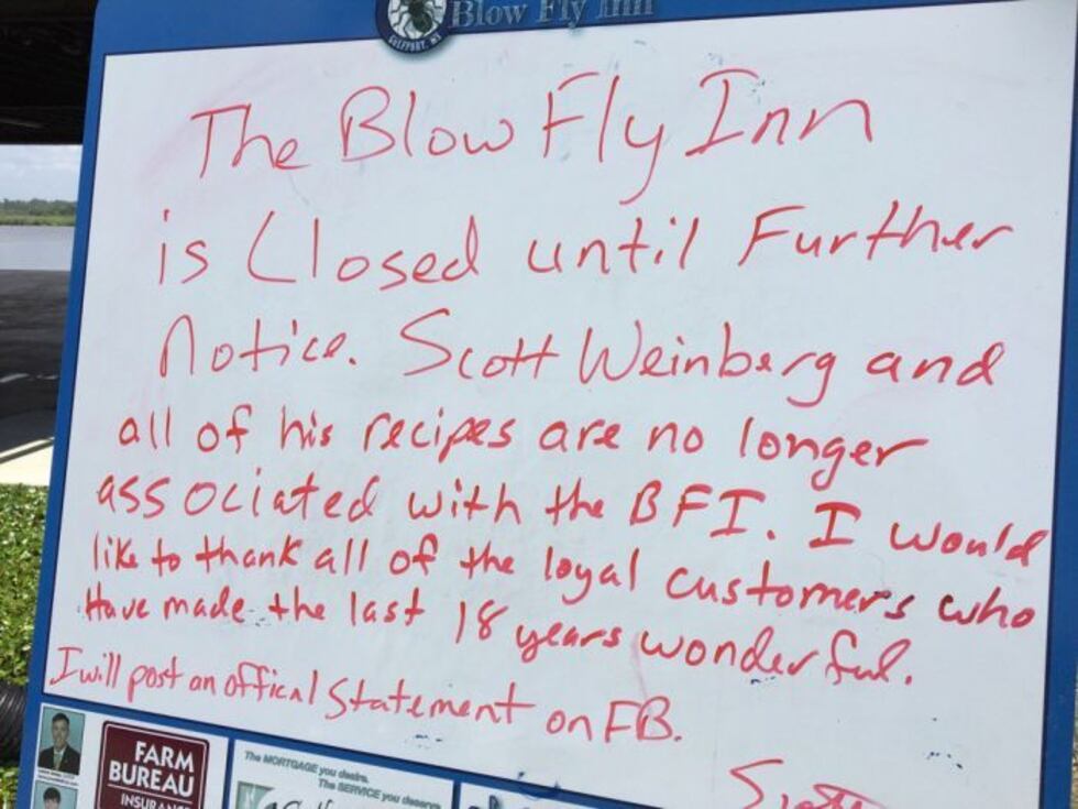 Blow Fly Inn closed for now, will reopen with a 'retro' look