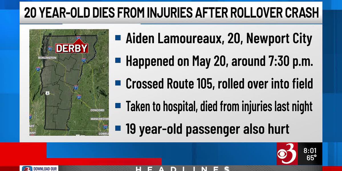 20-year-old dies week after rollover crash